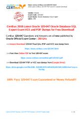 [Jan.17.2018][Latest Version] Free CertBus Oracle 1Z0-047 PDF Download with 100% Pass Guarantee.pdf